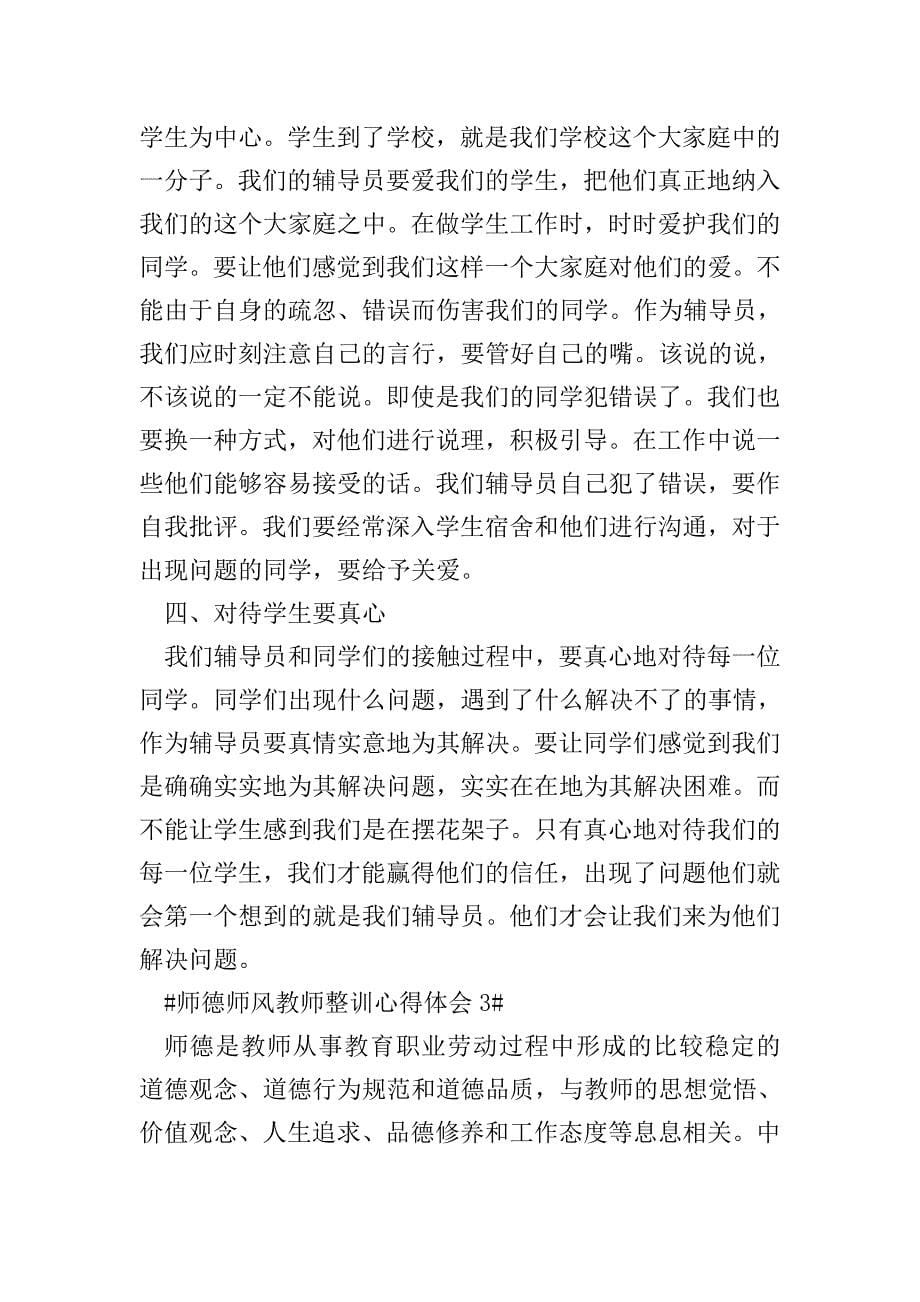 师德师风教师整训心得体会.doc_第5页