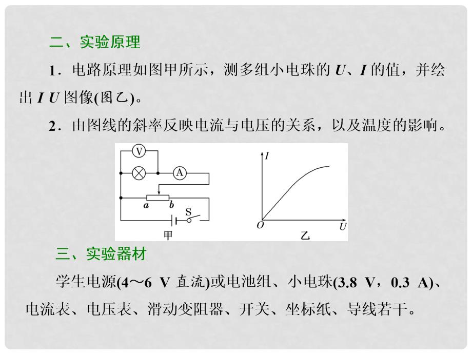 高考物理总复习 第八章 恒定电流 第46课时 描绘小电珠的伏安特性曲线（实验提能课）课件_第2页