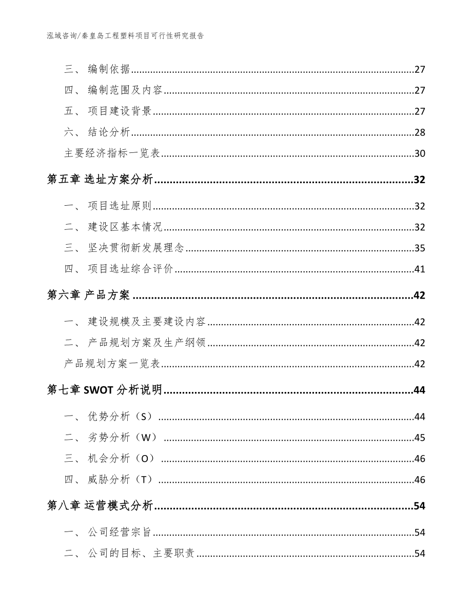 秦皇岛工程塑料项目可行性研究报告（模板）_第3页