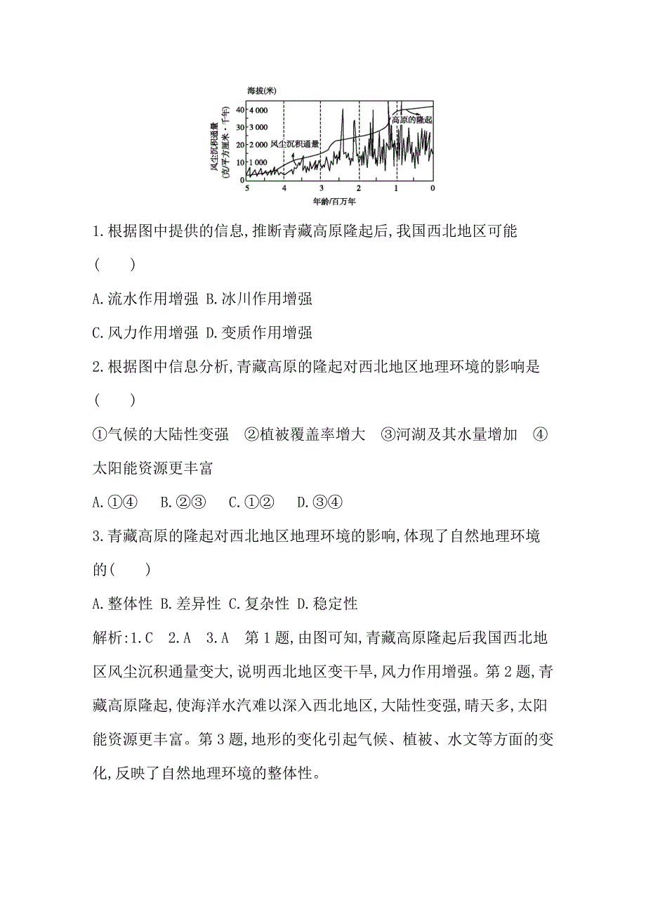 最新【导与练】高三地理二轮复习综合演练基本规律与原理 自然地理 专题五 地理环境的整体性与差异性_第2页