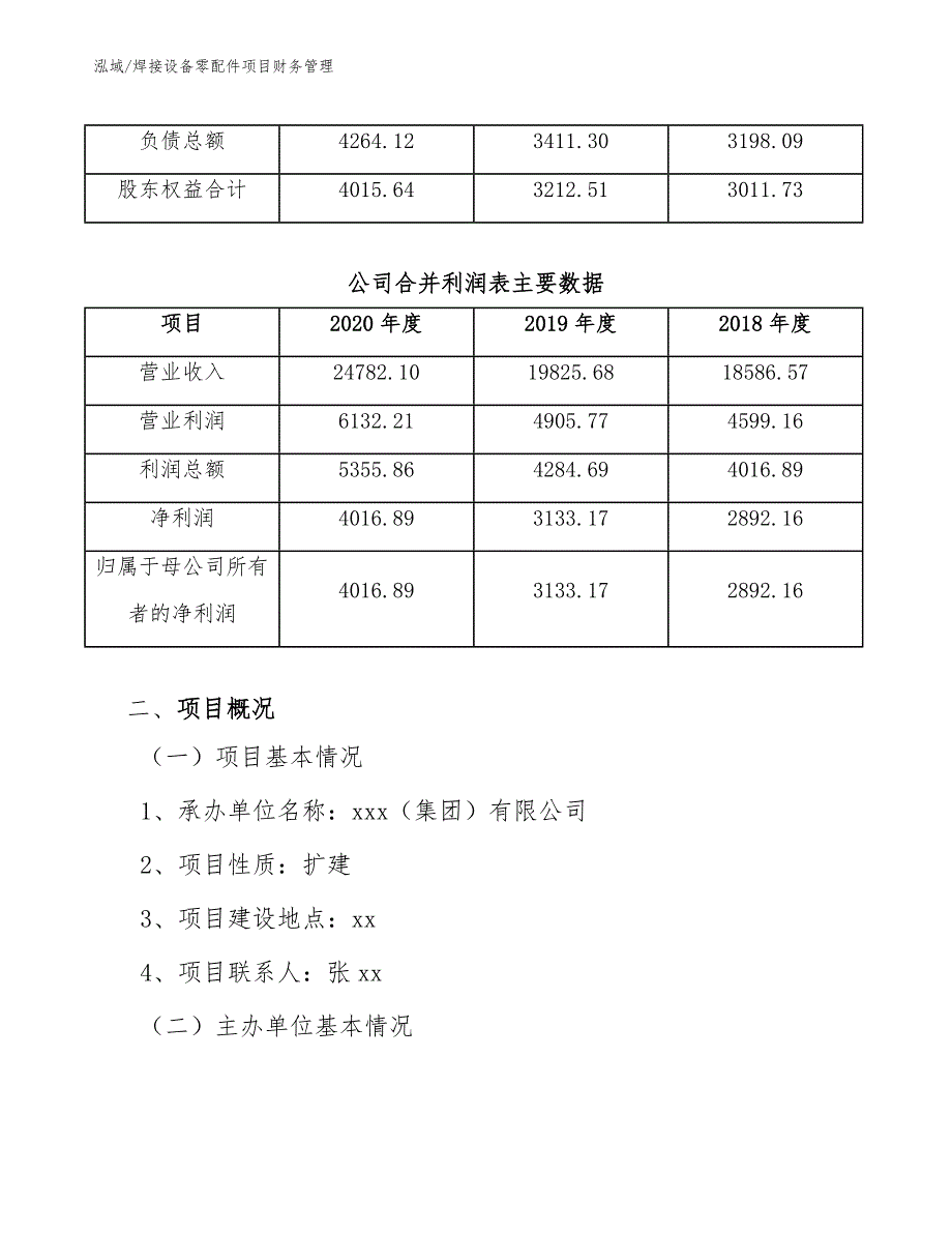 焊接设备零配件项目财务管理_范文_第4页