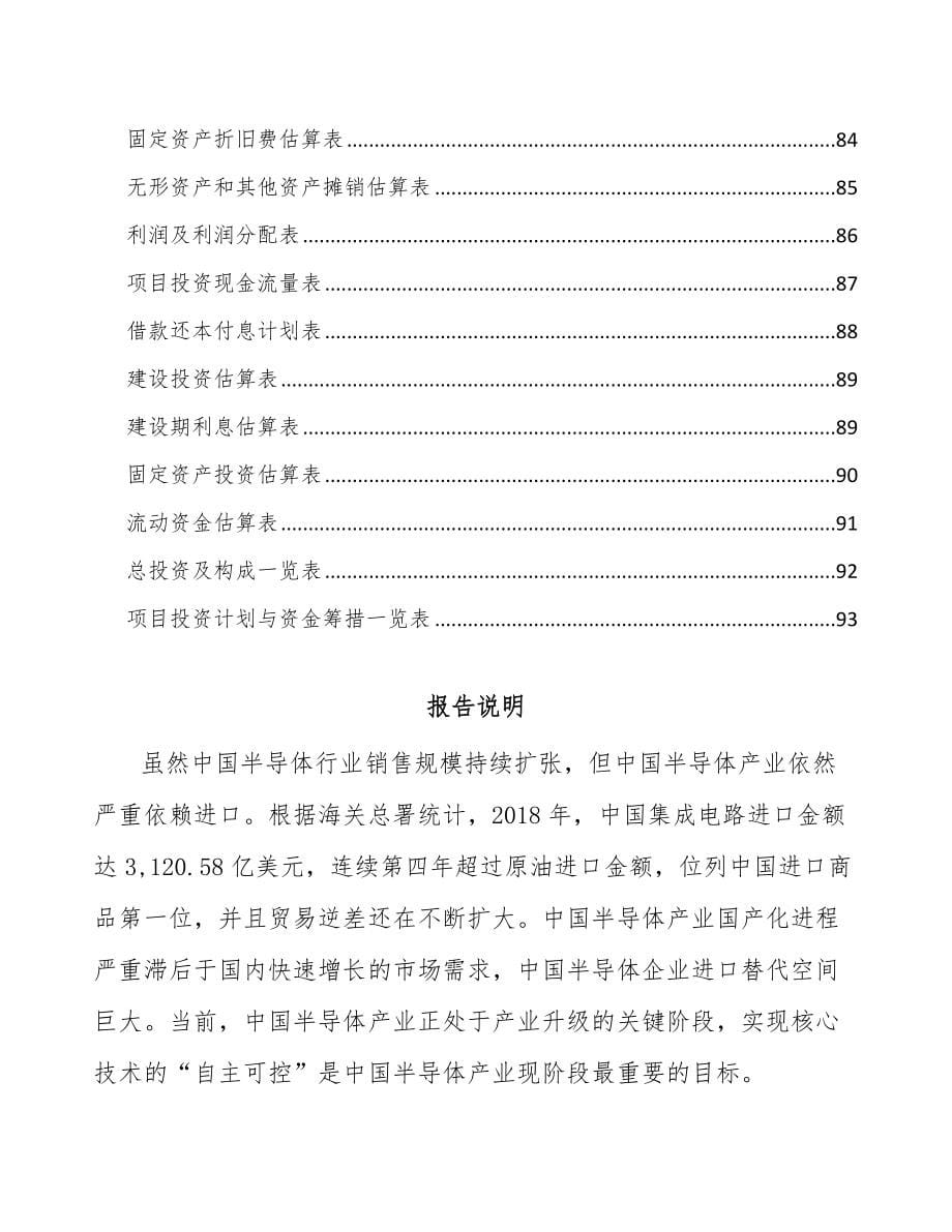 石家庄半导体硅片项目可行性研究报告_第5页