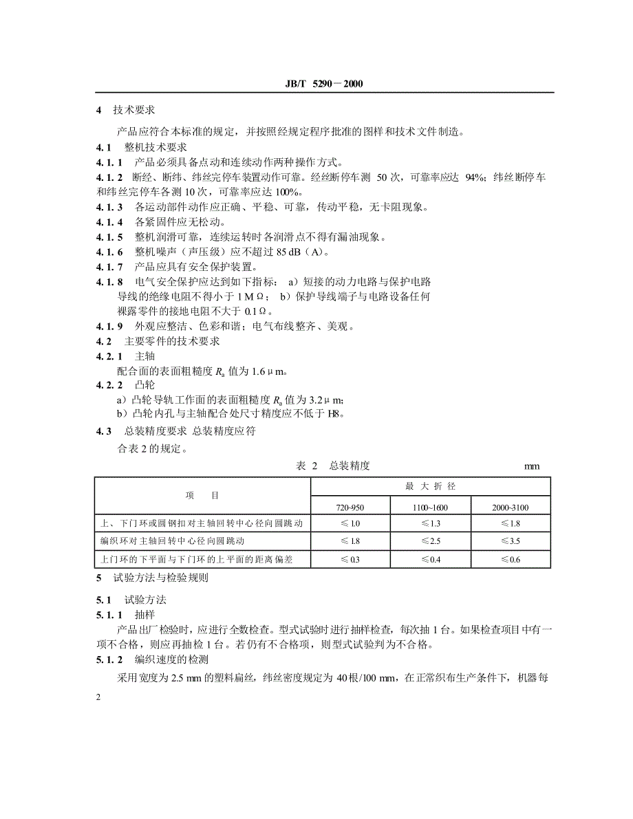 【JB机械行业标准】JBT 52902000 塑料圆织机_第4页