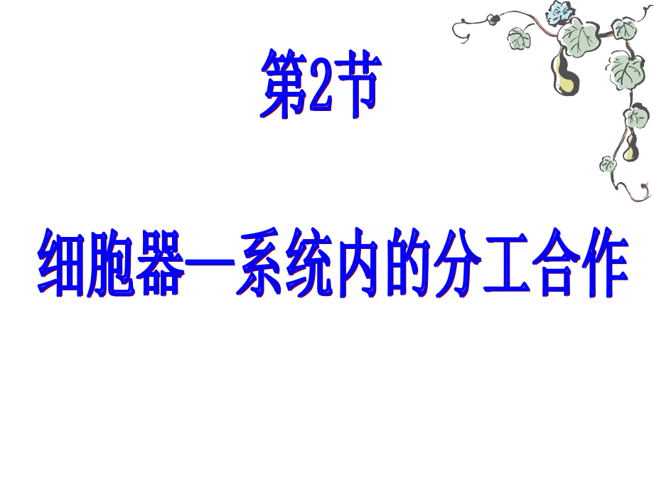 人教版教学ppt 细胞器——系统内的分工合作课件_第3页