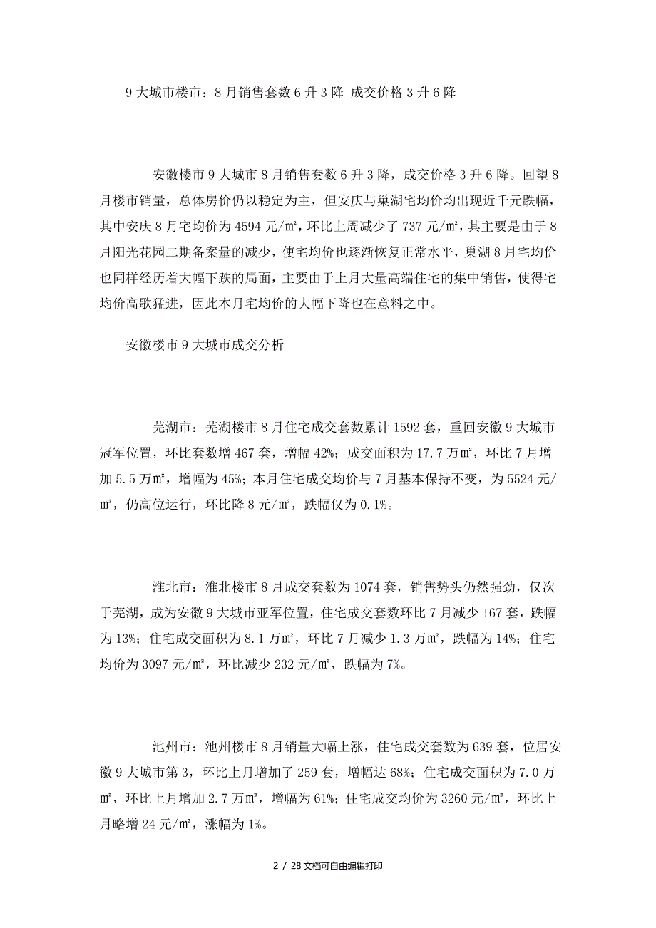 安徽房地产市场分析报告_第2页