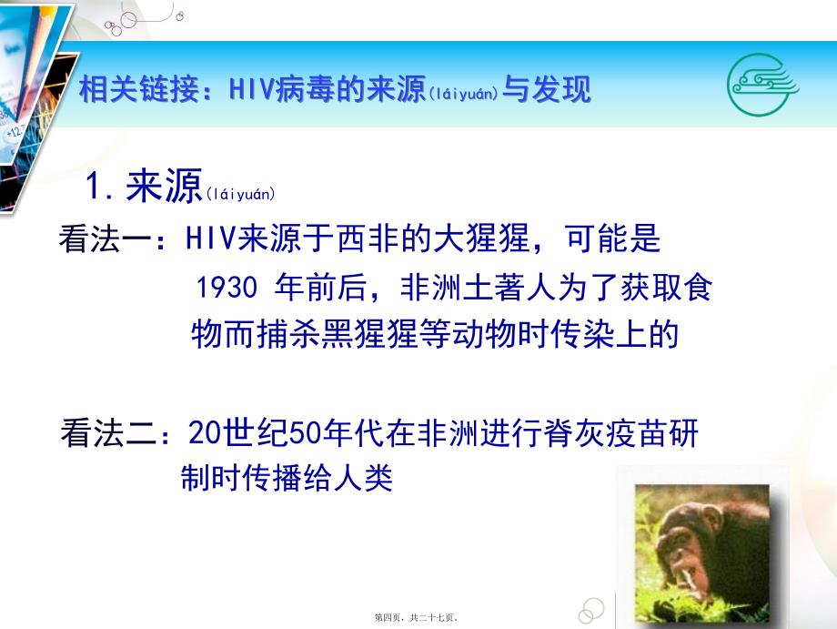 医学专题—吸附HIV主要通过gp120与宿主细胞膜表面的相应受体结合进入细胞_第4页