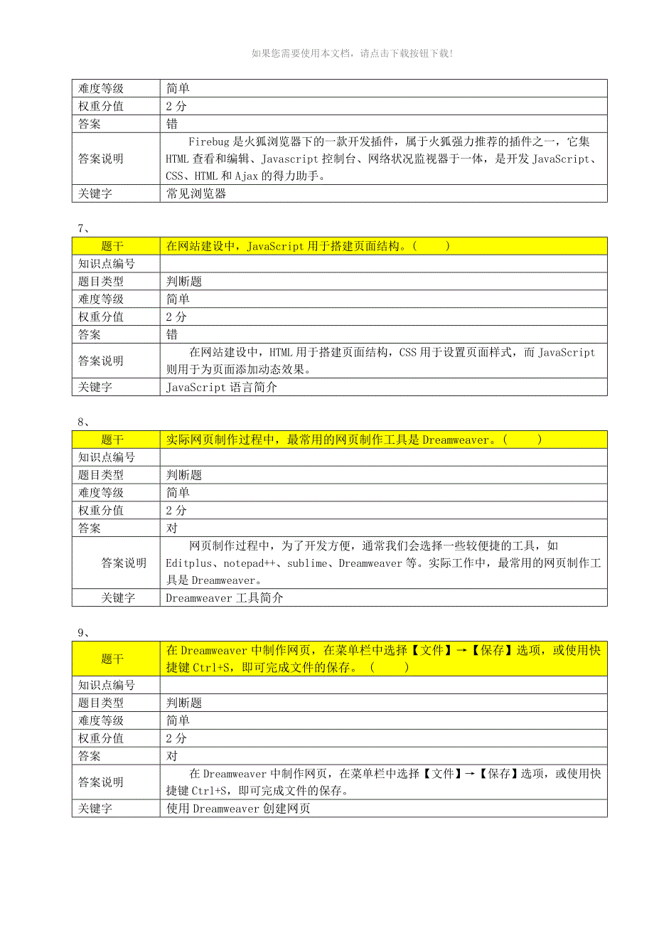 项目1-网页制作基础知识答案【网页设计与制作项目教程】_第4页