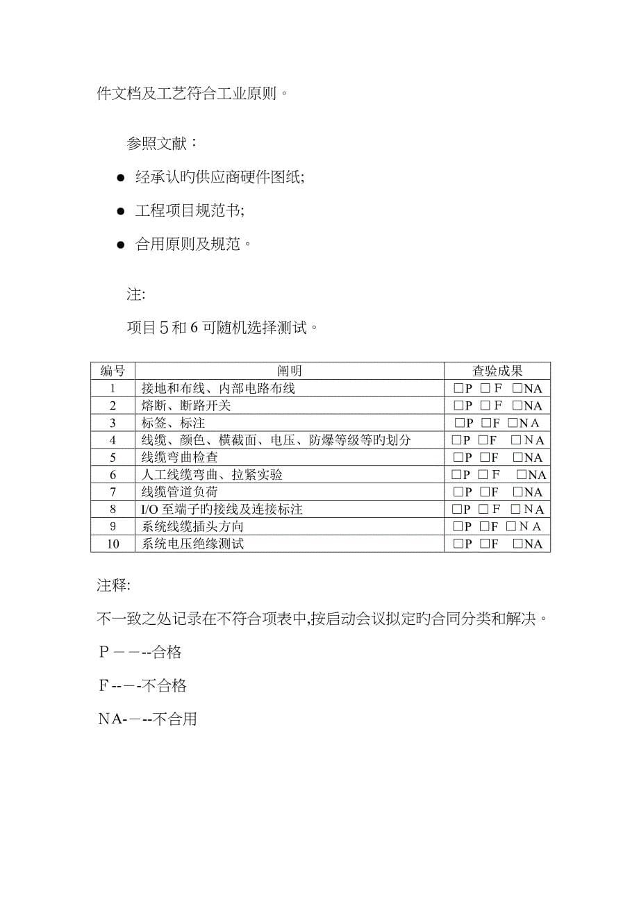 出厂验收测试(FAT)检验表_第5页