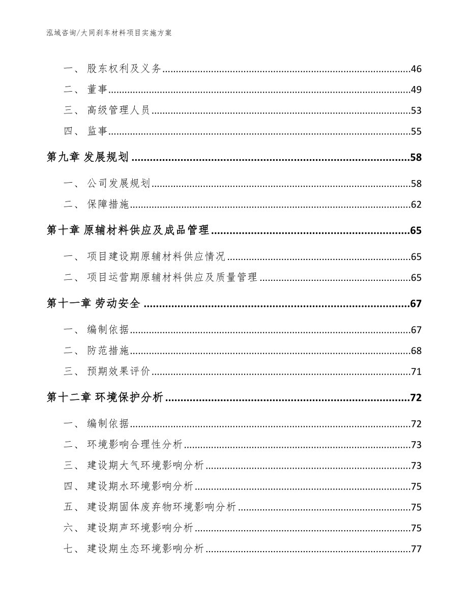 大同刹车材料项目实施方案【模板参考】_第3页