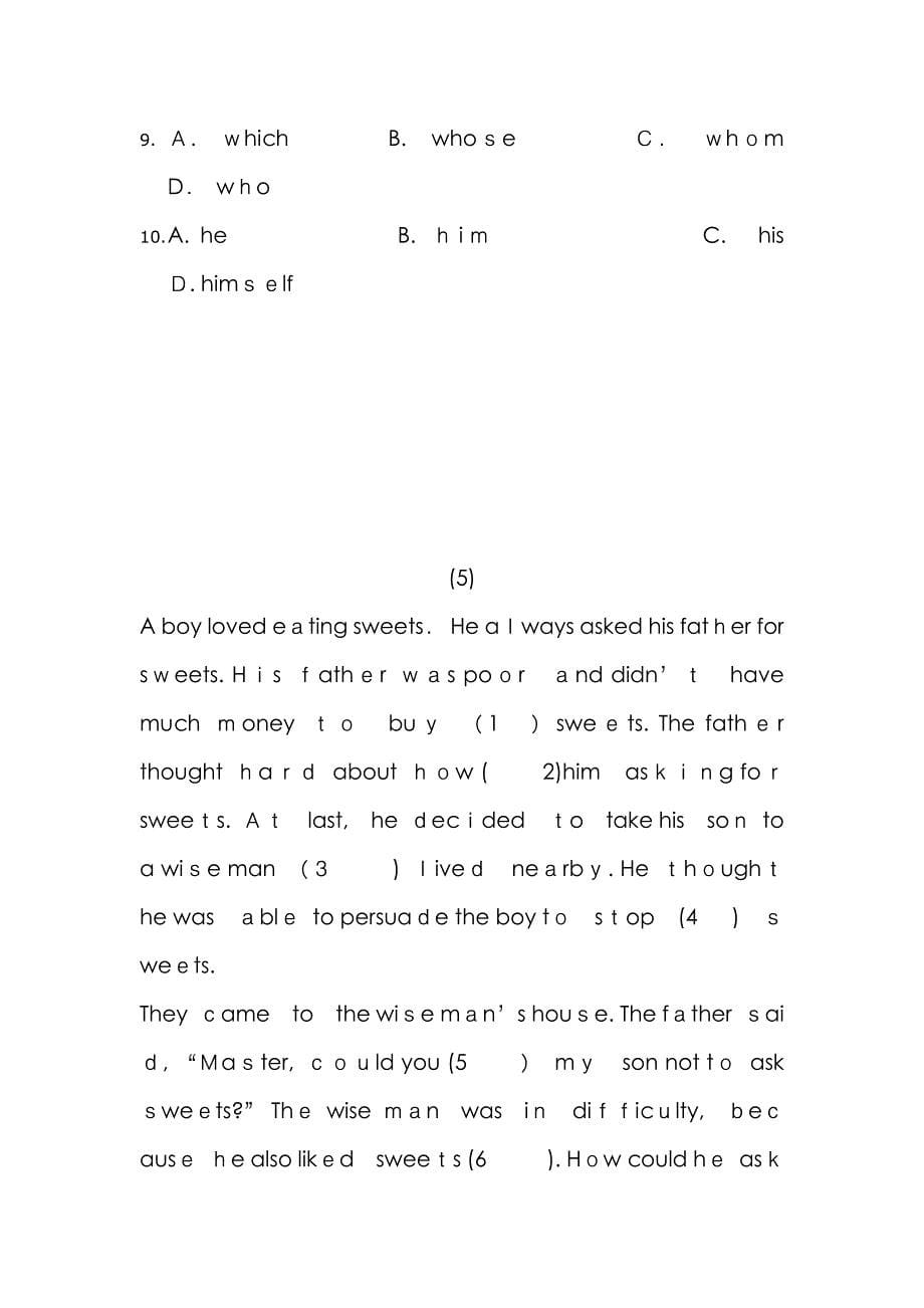 中考语法选择_第5页