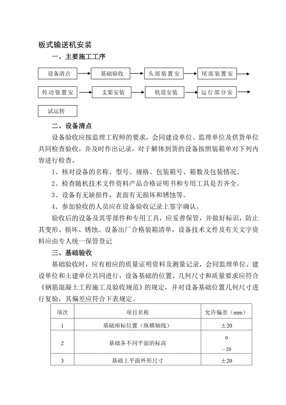 重型板式给料机安装方案_第1页