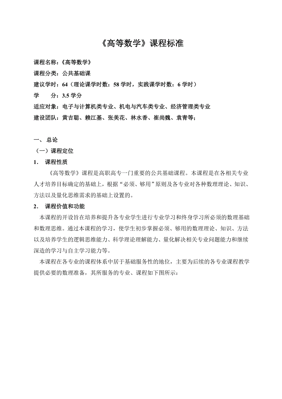 高等数学课程标准_第1页