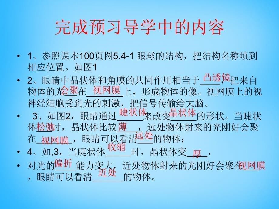 5名师课件八年级物理上册5.4眼睛和眼镜课件_第5页