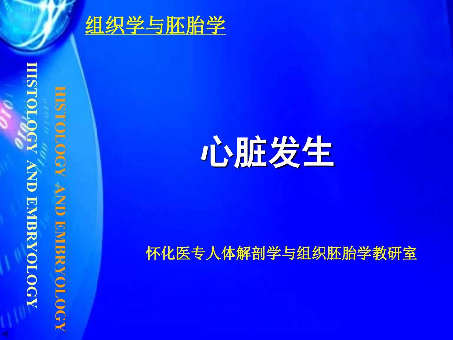 人体组织学与胚胎学之心脏发生课件_第1页