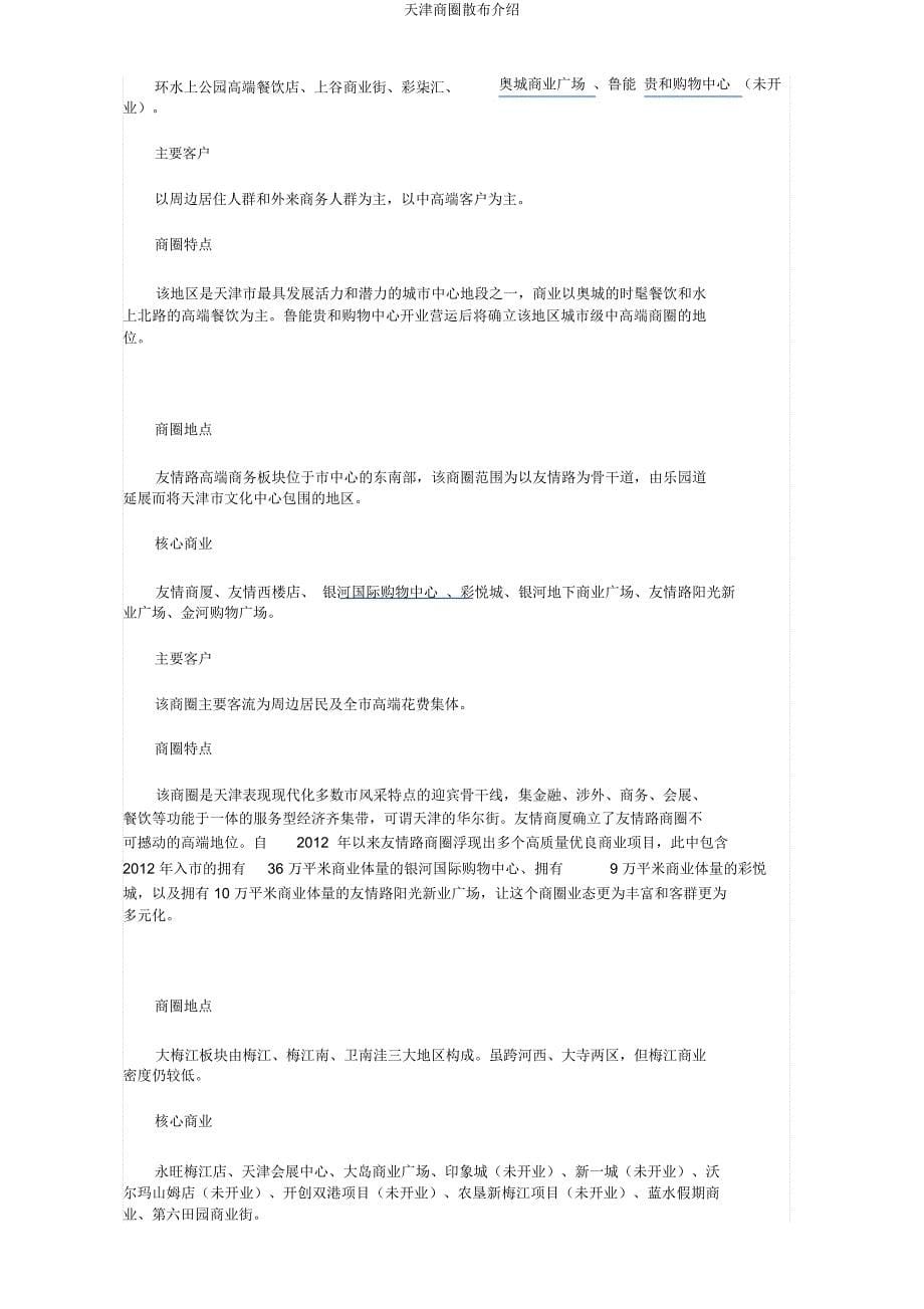 天津商圈分布介绍.docx_第5页