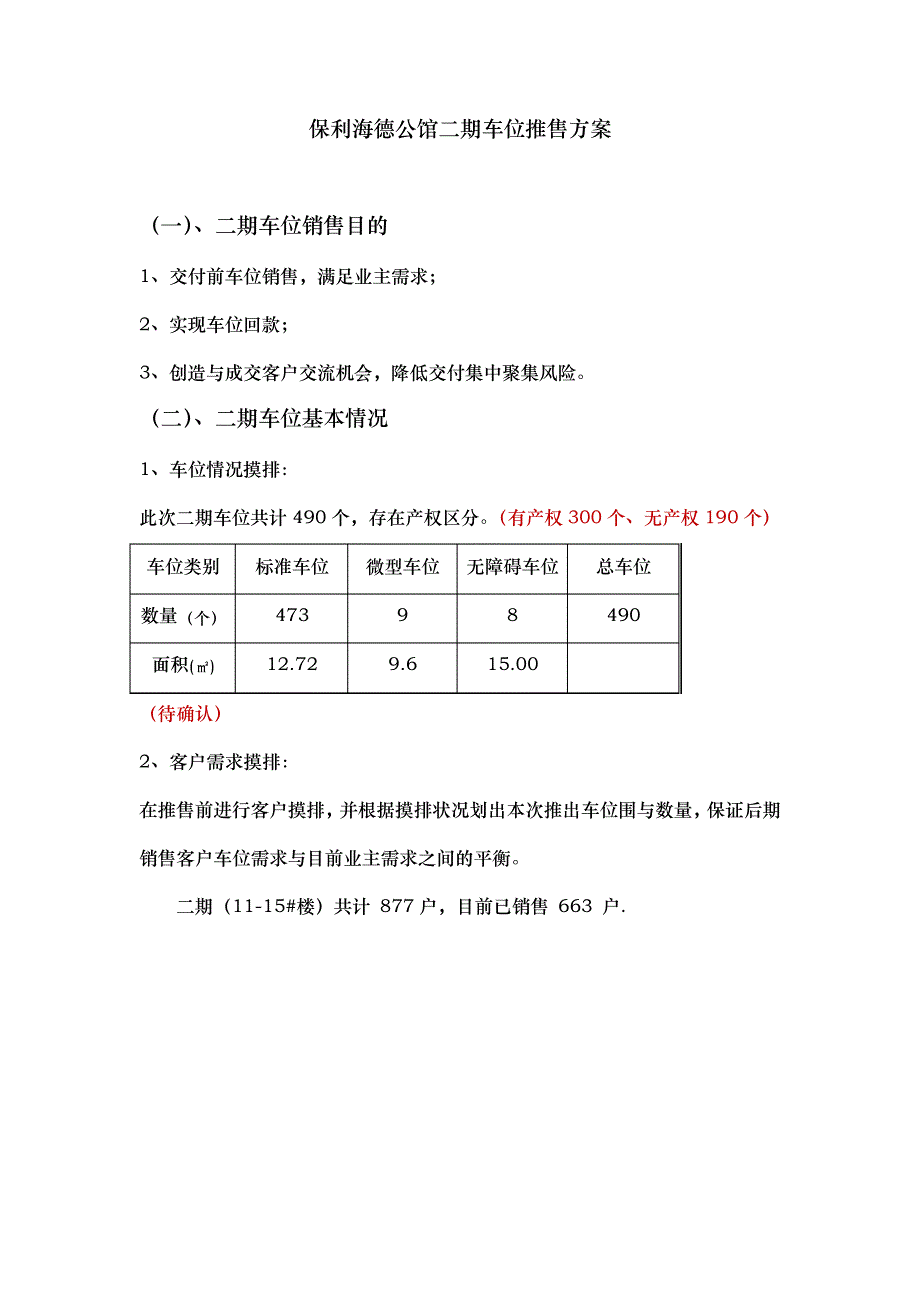 二期车位销售方案说明15285_第1页