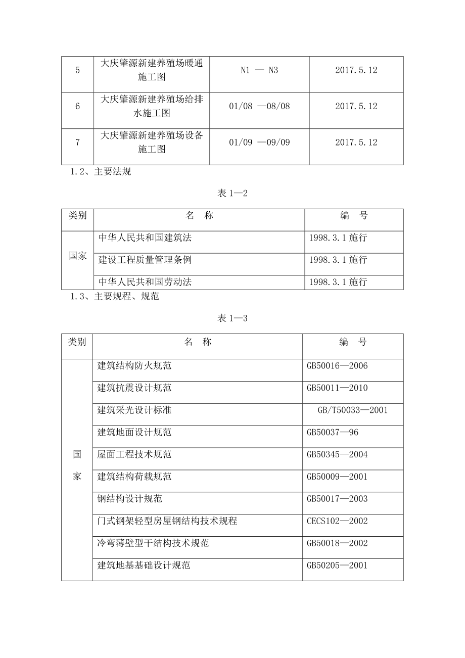 XX正邦养殖有限公司大庆肇源新建繁殖场项目施工组织设计_第3页