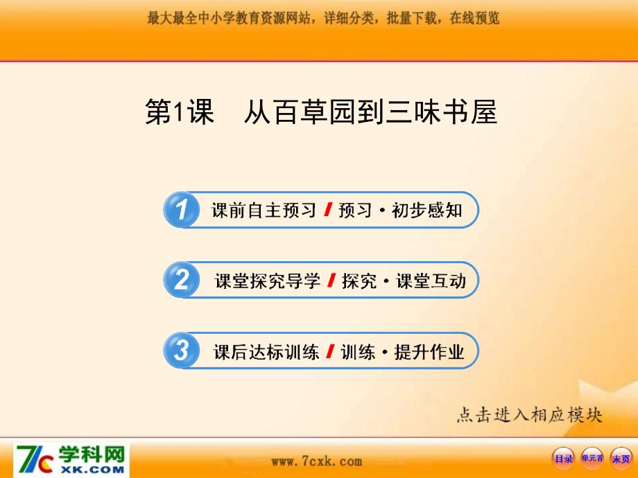 沪教版语文六上从百草园到三味书屋课件1_第1页