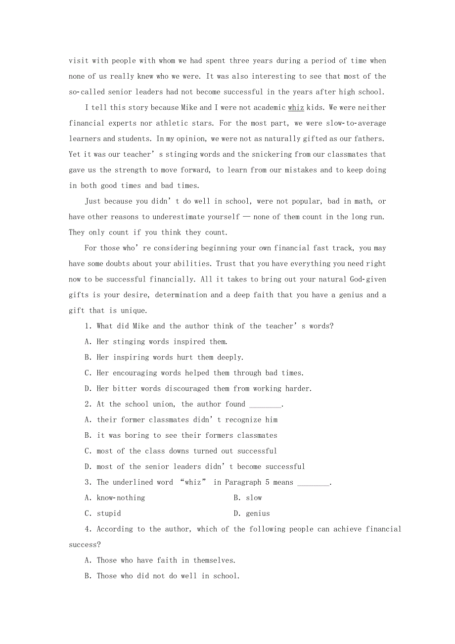 2020-2021学年新教材高中英语UNIT1RELATIONSHIPSPeriod3Lesson2作业含解析北师大版选择性必修第一册_第3页