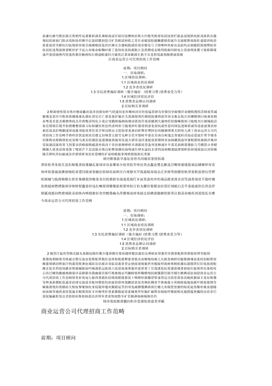 商业运营公司代理招商工作范畴_第1页
