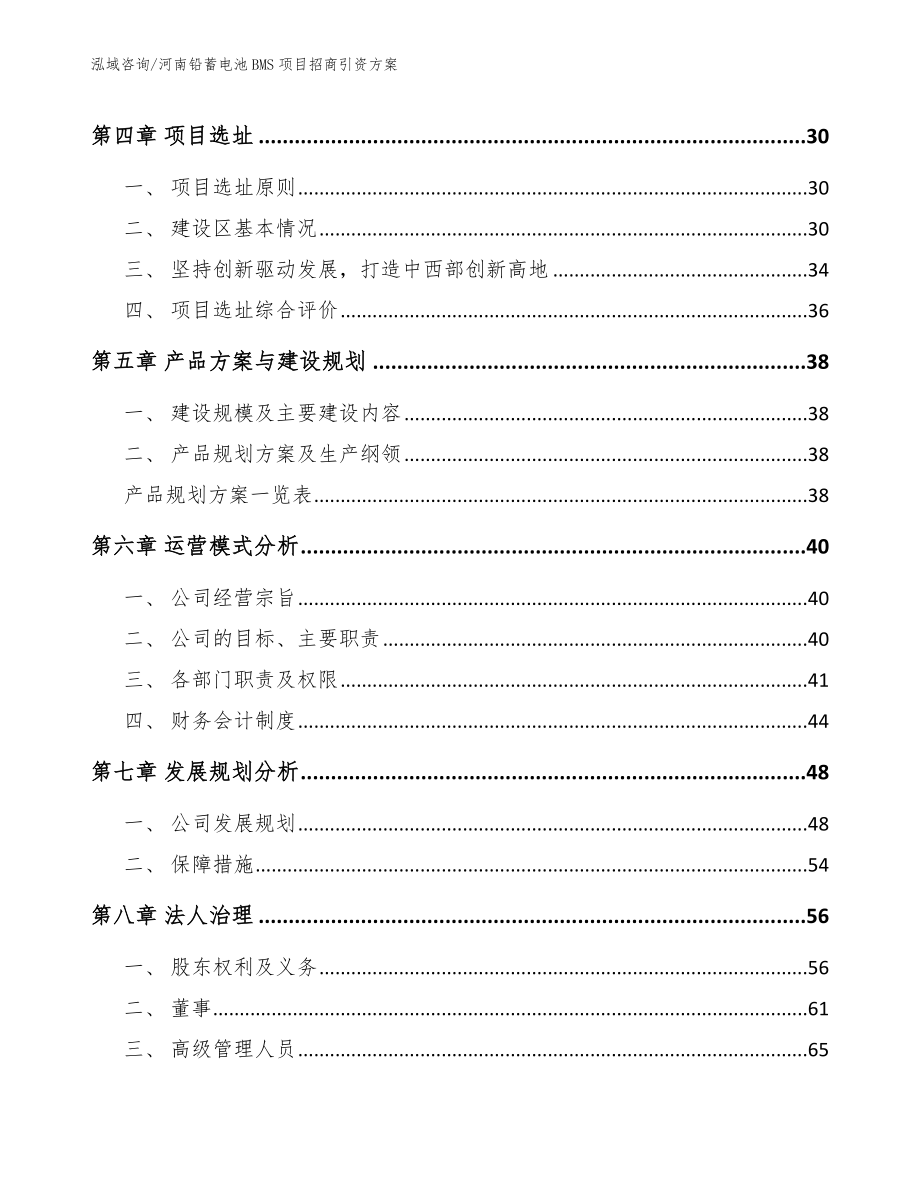 河南铅蓄电池BMS项目招商引资方案（模板参考）_第3页