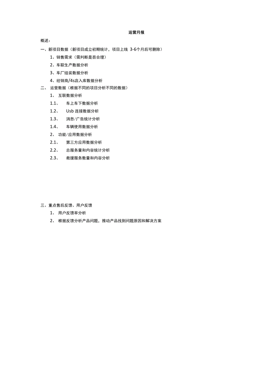 运营月报模板_第1页