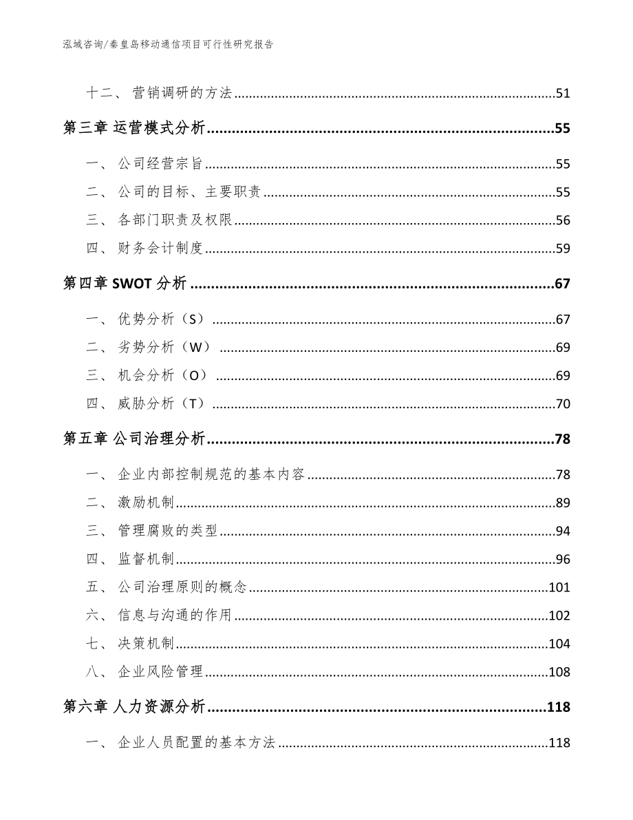 秦皇岛移动通信项目可行性研究报告（模板参考）_第3页