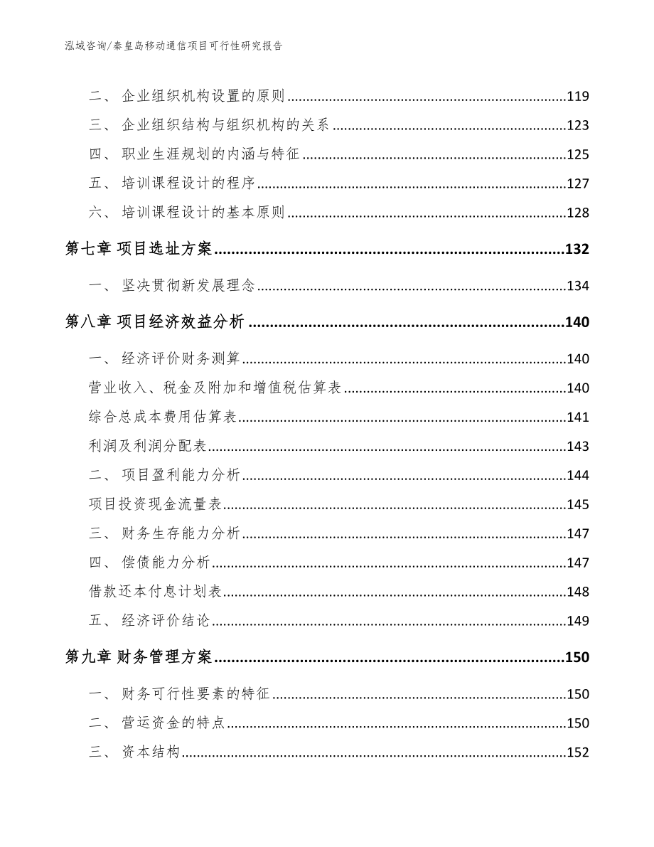 秦皇岛移动通信项目可行性研究报告（模板参考）_第4页