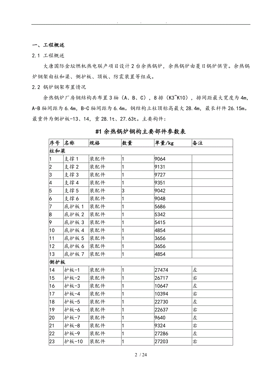 余热锅炉钢筋结构安装工程施工组织设计方案_第3页