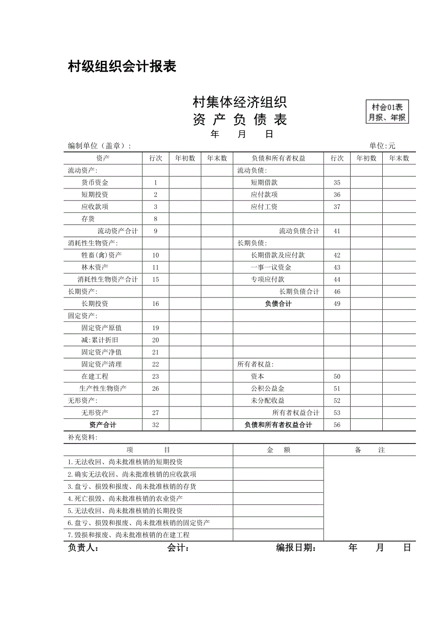 村级会计报表_第1页