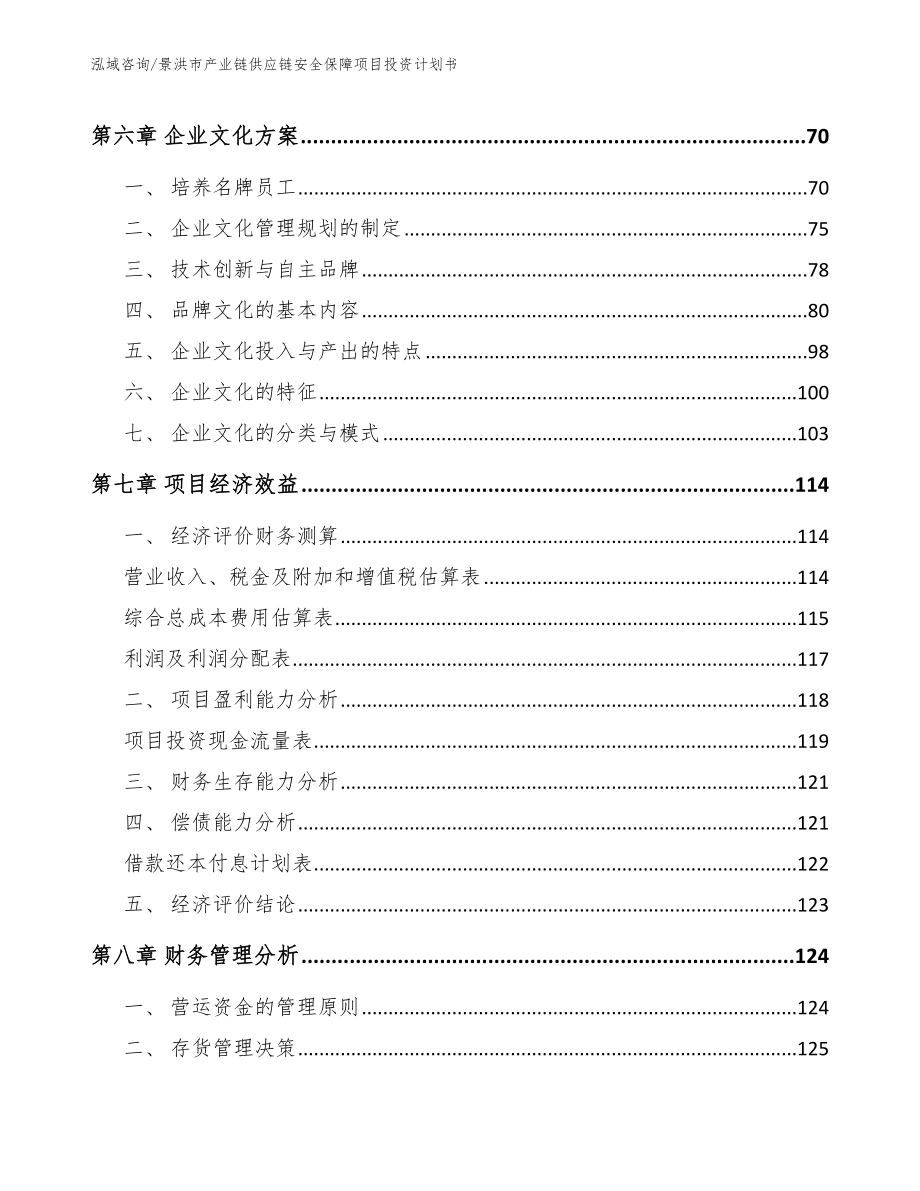 景洪市产业链供应链安全保障项目投资计划书（范文参考）_第4页