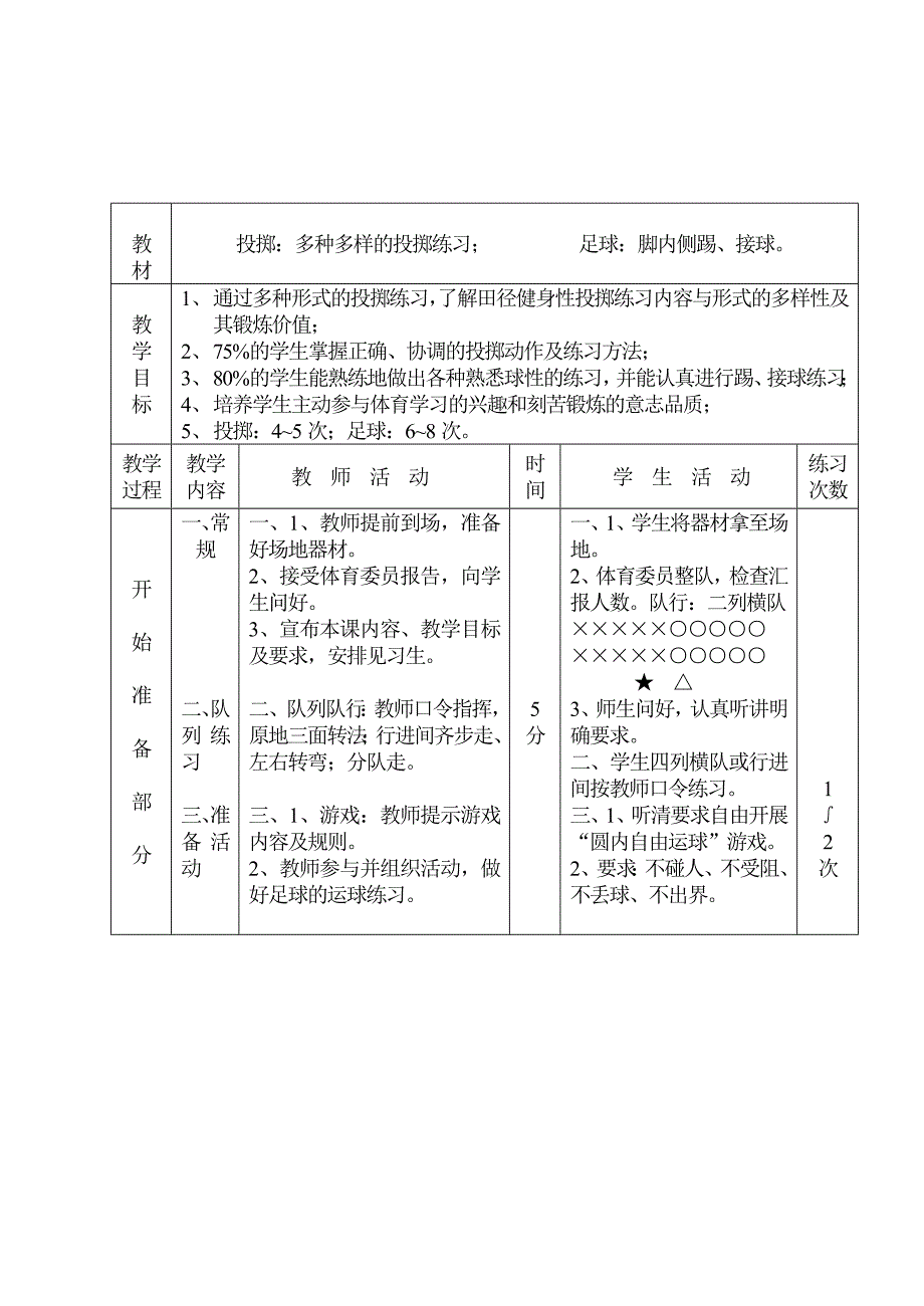 初中体育课教案6.doc_第1页