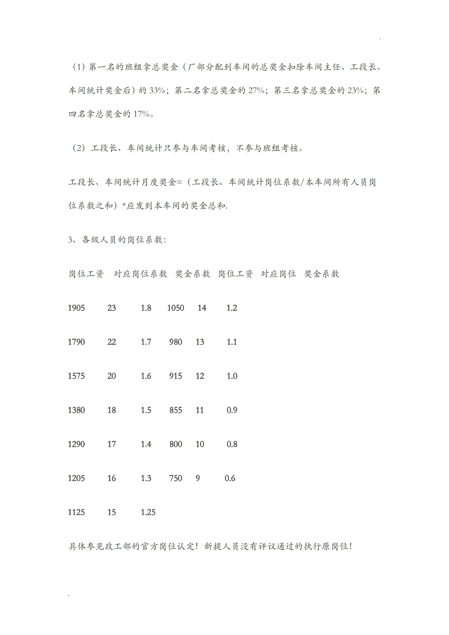 车间绩效考核与奖金分配方案_第4页