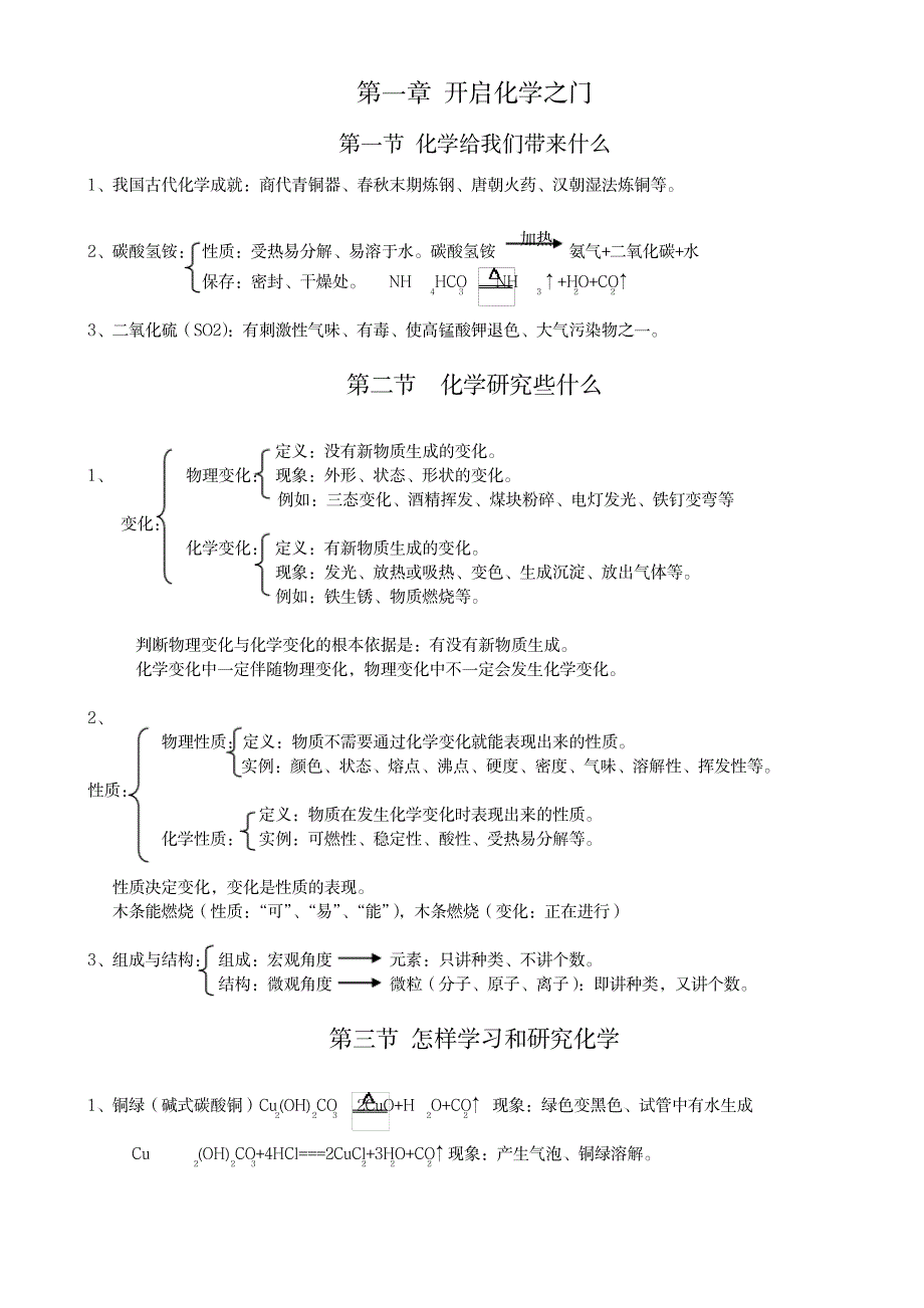 2023年沪教版初三化学第一二章知识点归纳总结1_第1页