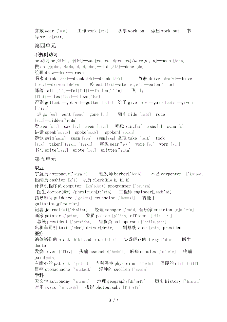 朗文国际英语教程单词第3册_第3页