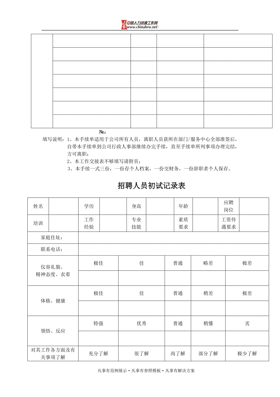 房地产公司招聘整套表格.doc_第4页