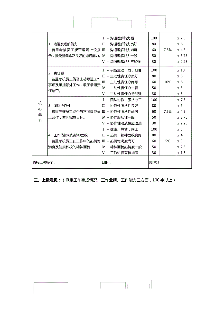 员工转正考核表(新)_第3页