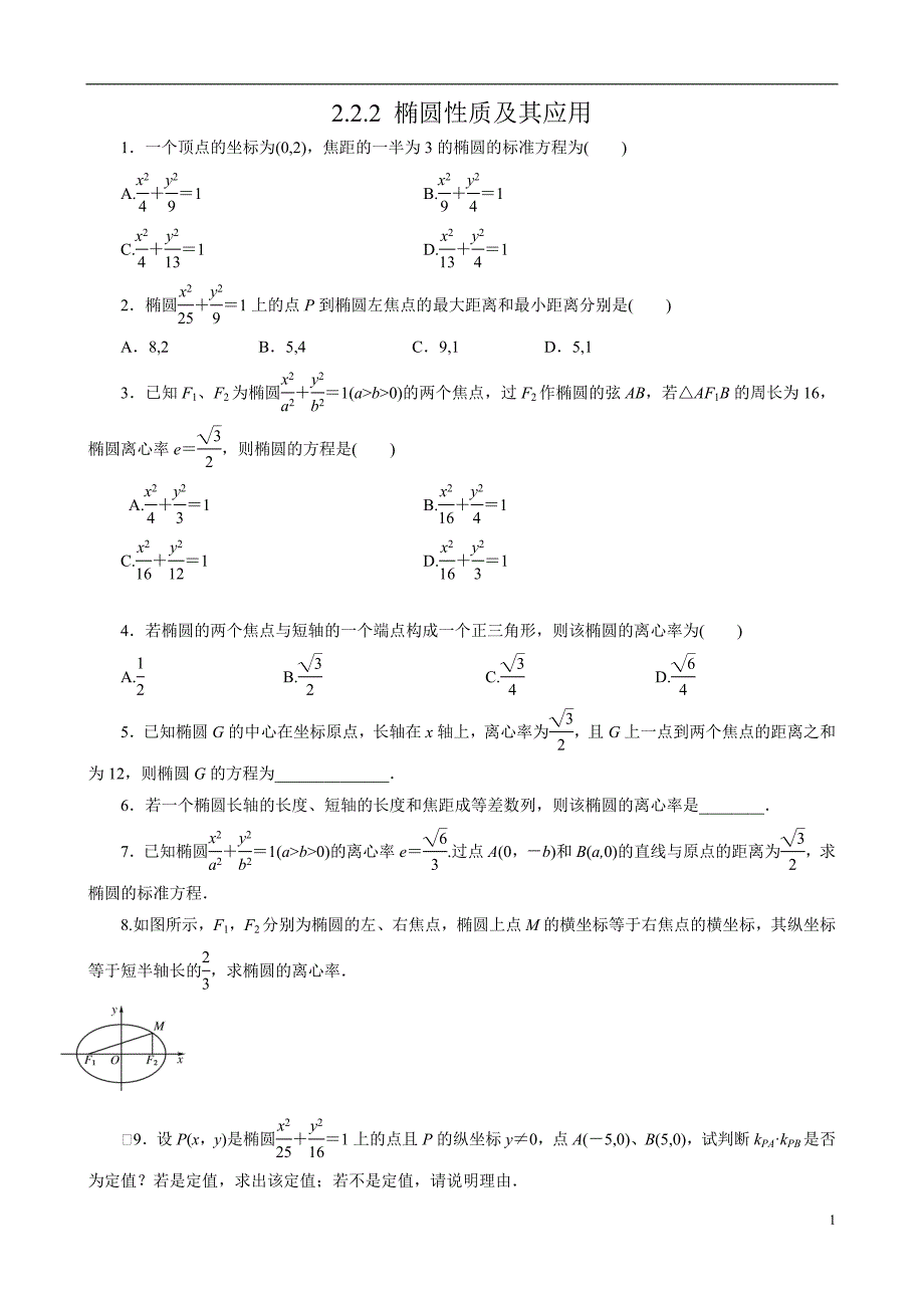 唐春香椭圆及其性质的应用.doc_第1页