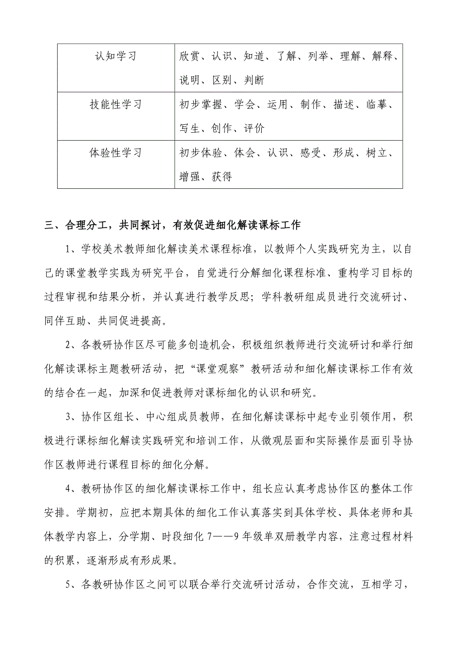 美术学科新课程标准细化解读指导意见_第3页