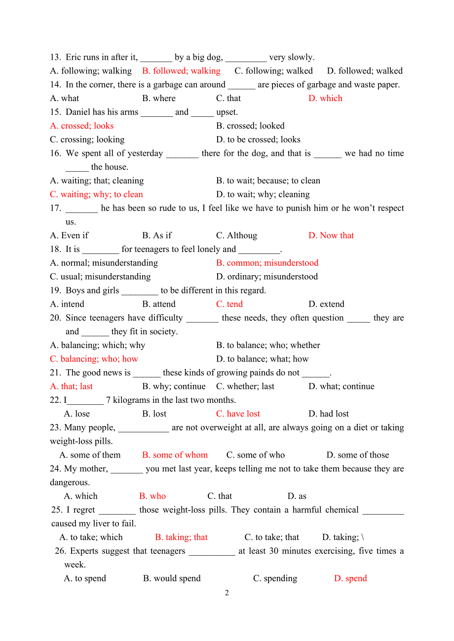 高一第一学期英语期末考前梳理.doc_第2页