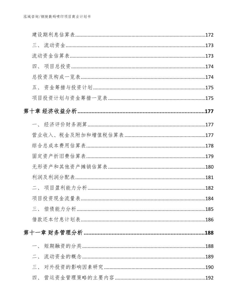 铜陵数码喷印项目商业计划书【参考范文】_第5页