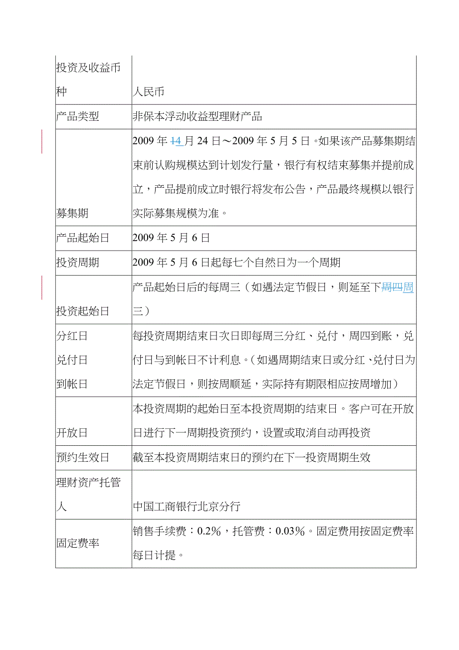 中国某银行法人人民币理财产品协议书_第3页