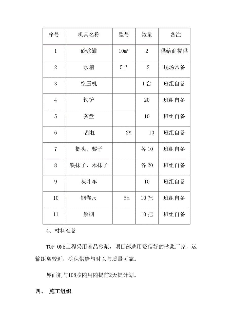 TOP-ONE工程抹灰方案设计_第5页