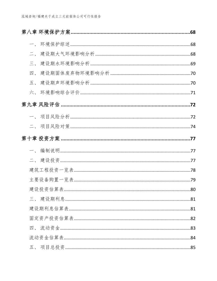 福建关于成立三元前驱体公司可行性报告范文参考_第5页