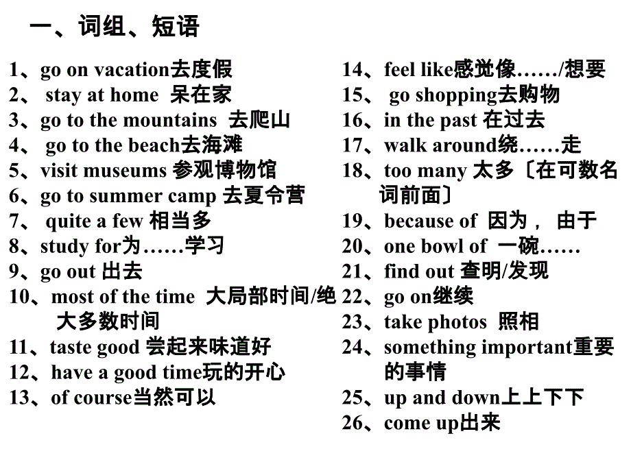 2015年八年级英语上册期末总复习单元知识点归类总结课件_第3页