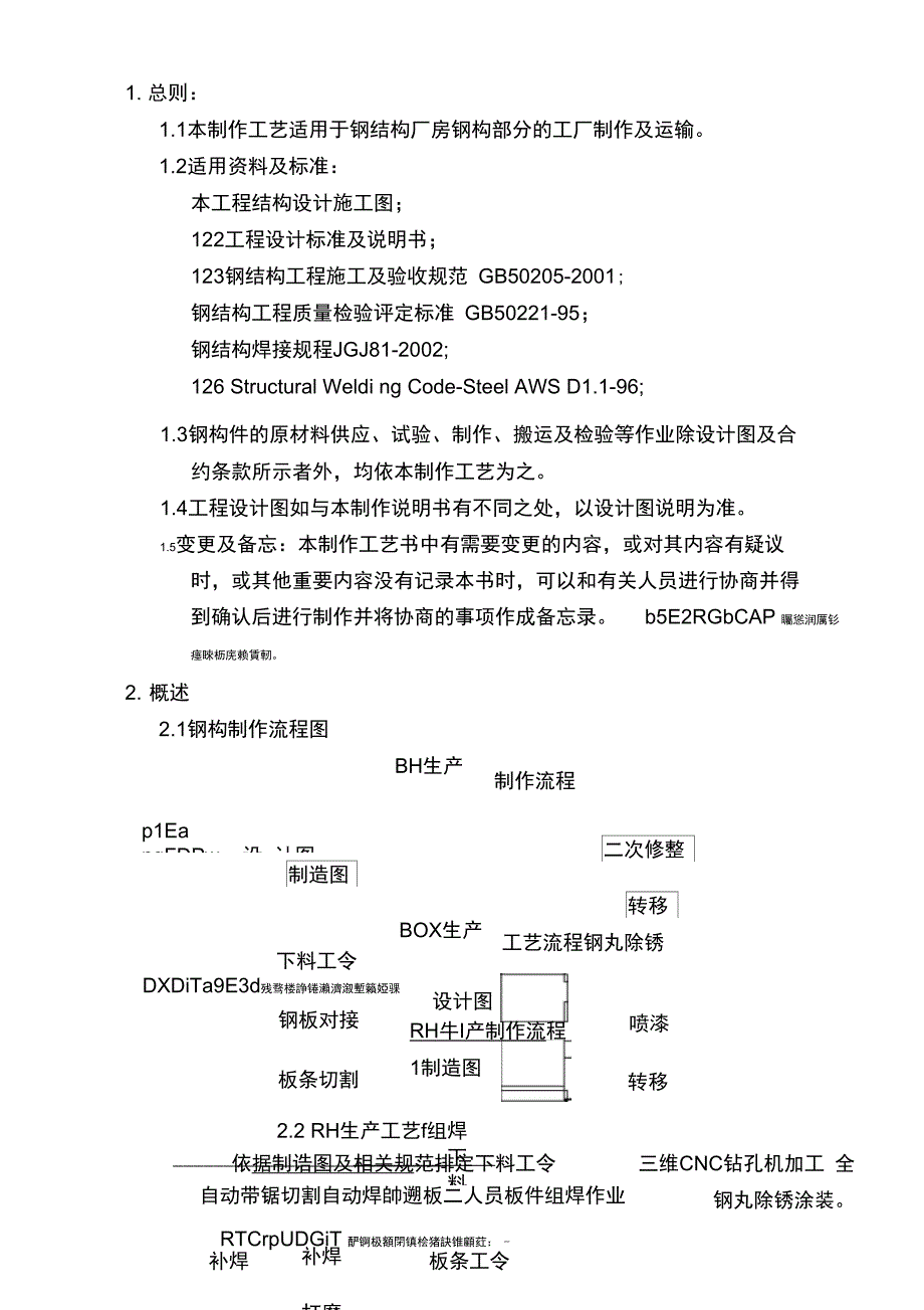 131钢构工程制作工艺书_第1页