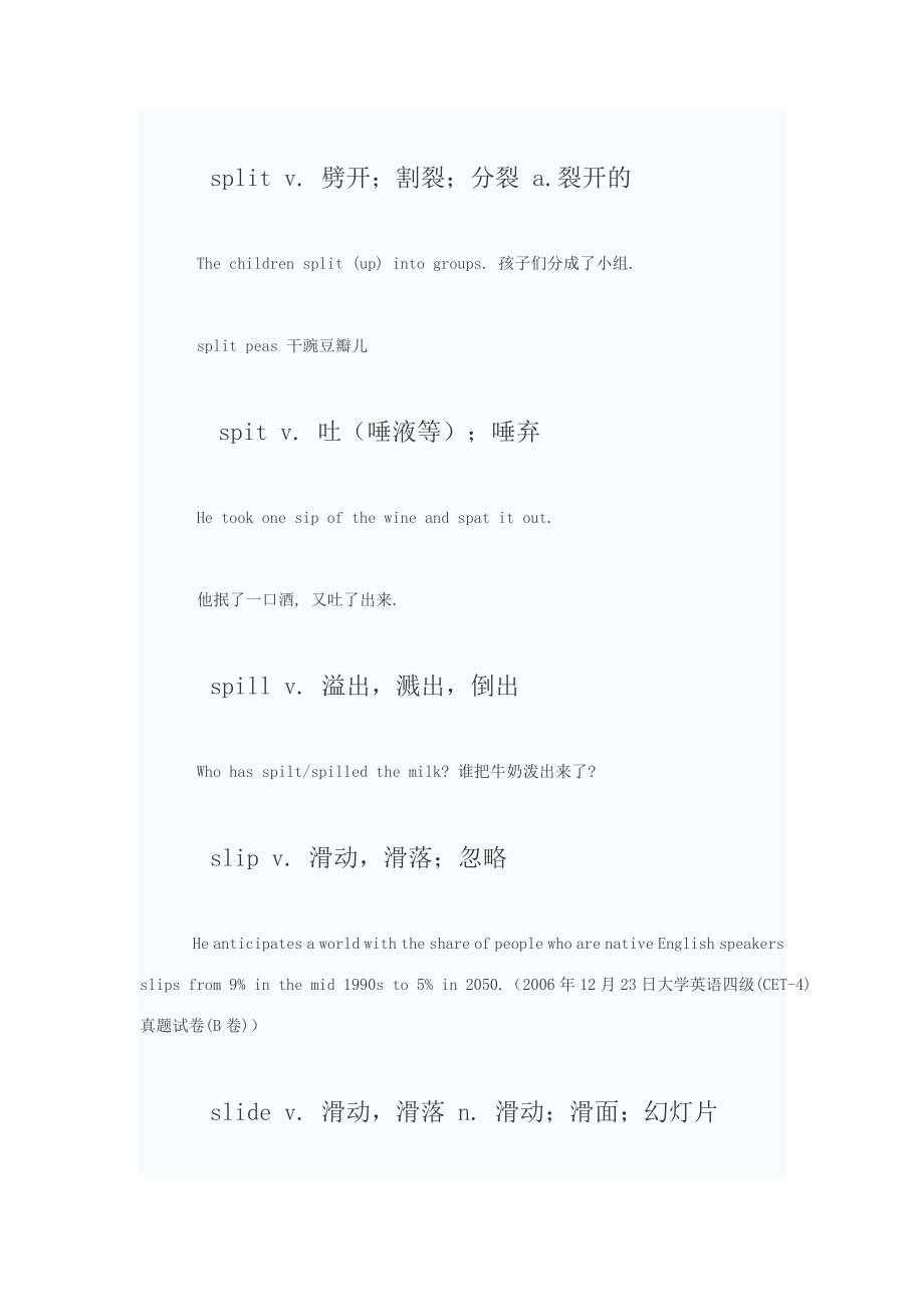 [四级词汇]_2012四级考试核心词汇及例句分析.doc_第2页