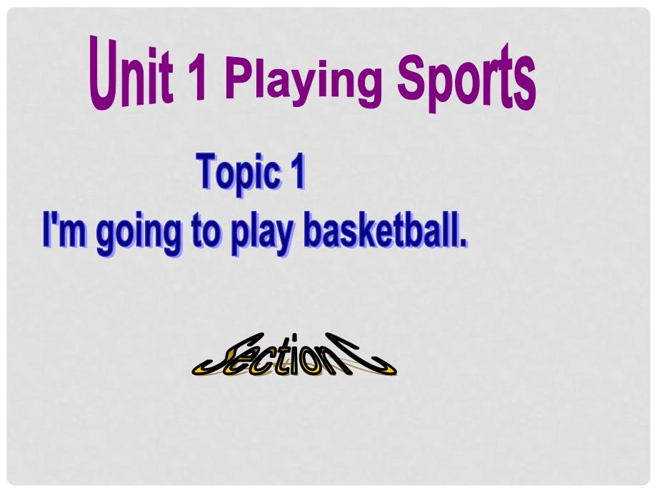 河南省周口市沈丘县全峰中学八年级英语上册 Unit 1 Playing Sports Topic 1 I&#39;m going to play basketball Section C课件 （新版）仁爱版_第1页