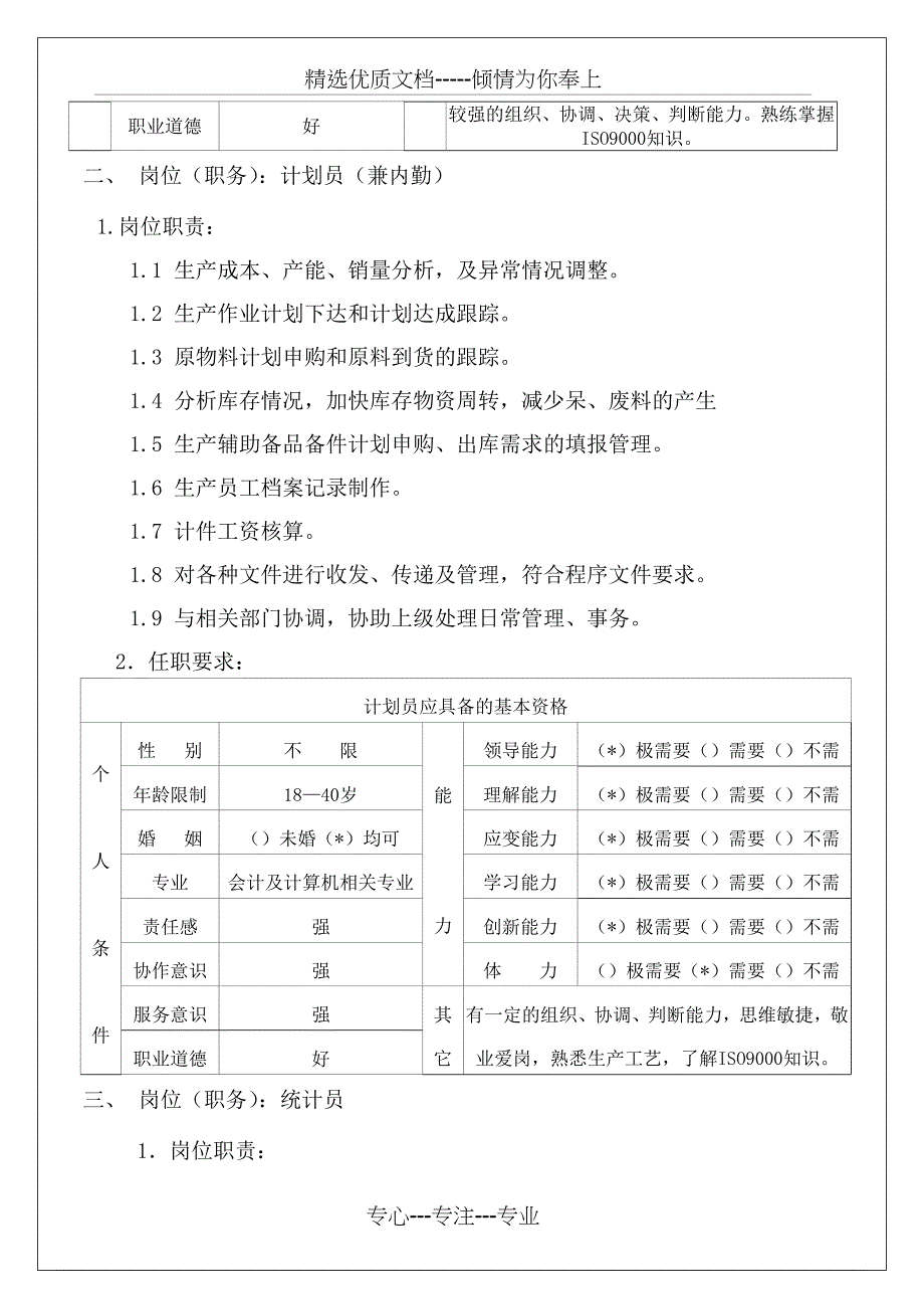 挂面生产处岗位职责_第2页