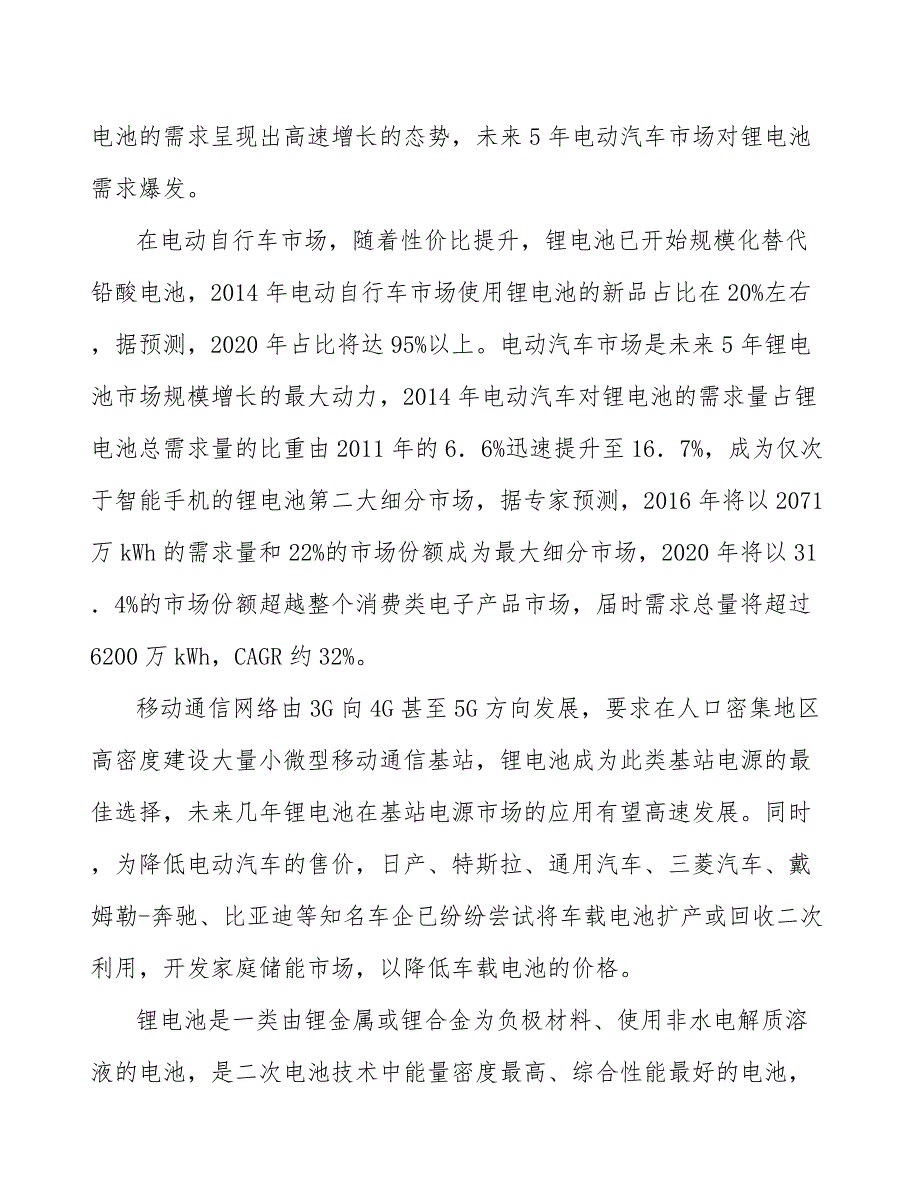 三元锂电池产业发展前景预测与投资战略规划_第4页